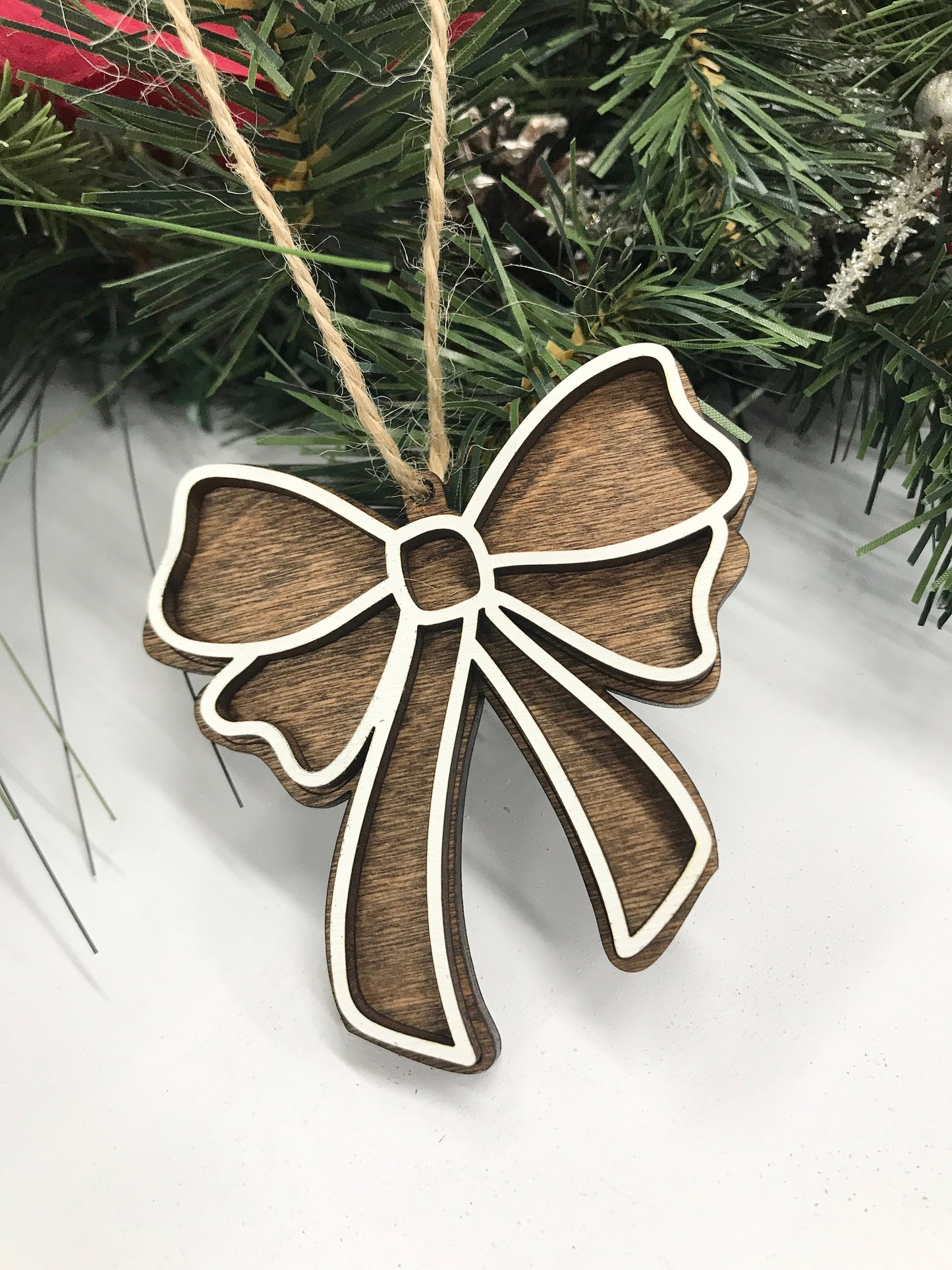 3D gingerbread ornament, wood christmas ornament, gingerbread man, holly leaves, mittens, reindeer, Christmas tree, heart, bell, snowflake