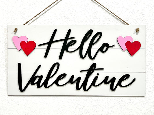 diy hello valentine sign - paint party kit