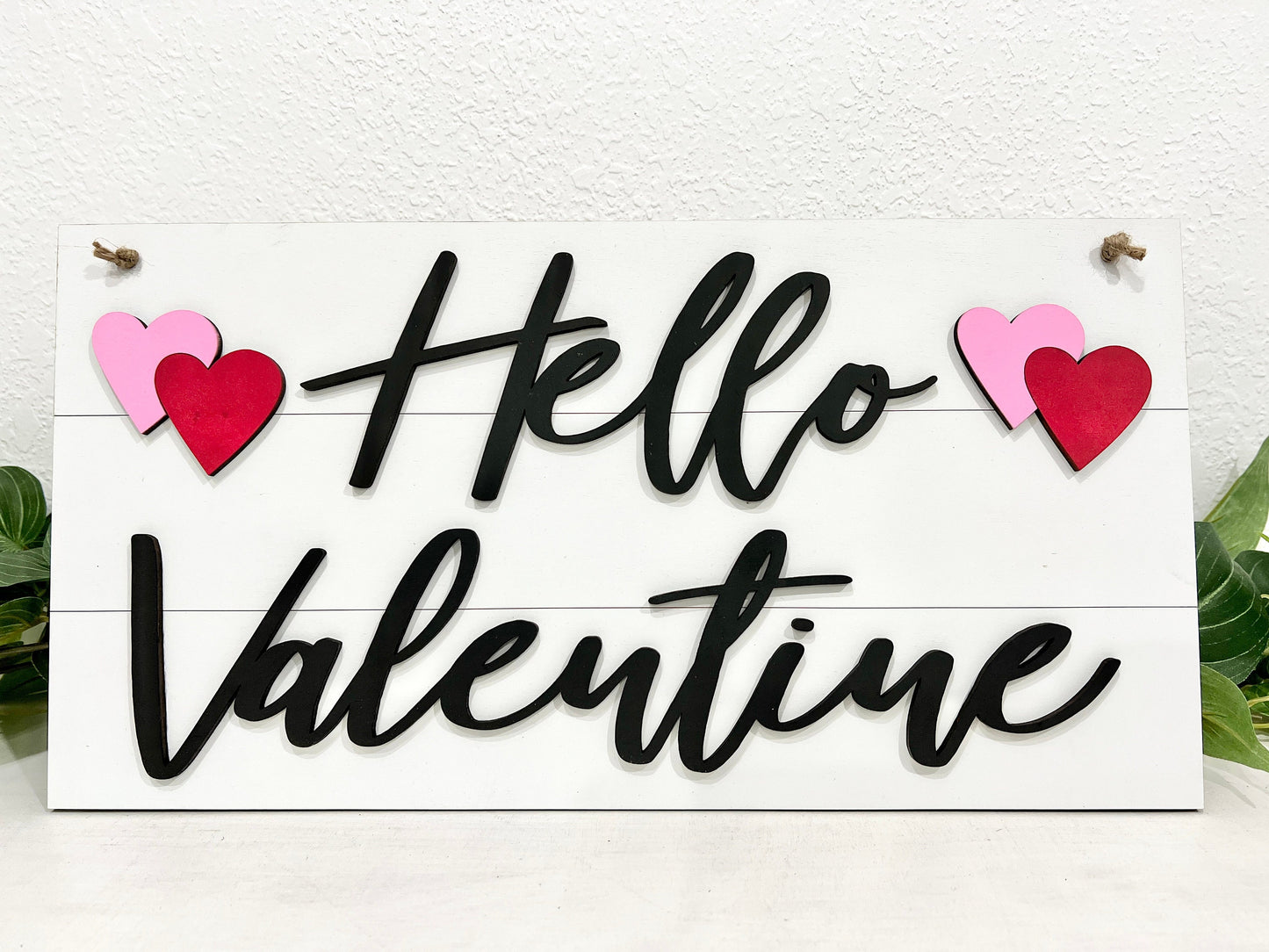 diy hello valentine sign - paint party kit