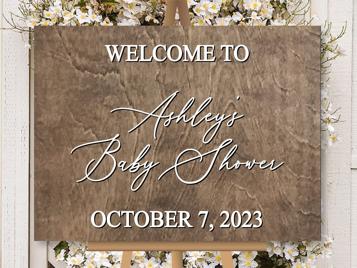 Wood lettering ONLY, DIY baby shower welcome sign for baby shower decor, wooden name sign, date wood signs keepsake heirloom for mom to be