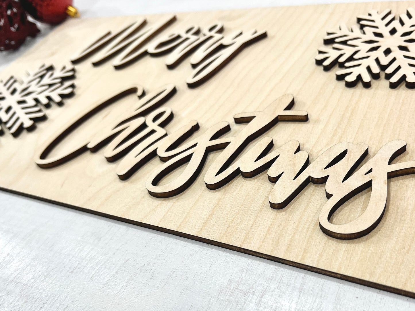 Merry Christmas sign kit, DIY holiday crafts, snowflake sign making supplies, kids craft project ideas, Christmas paint party sign bundle