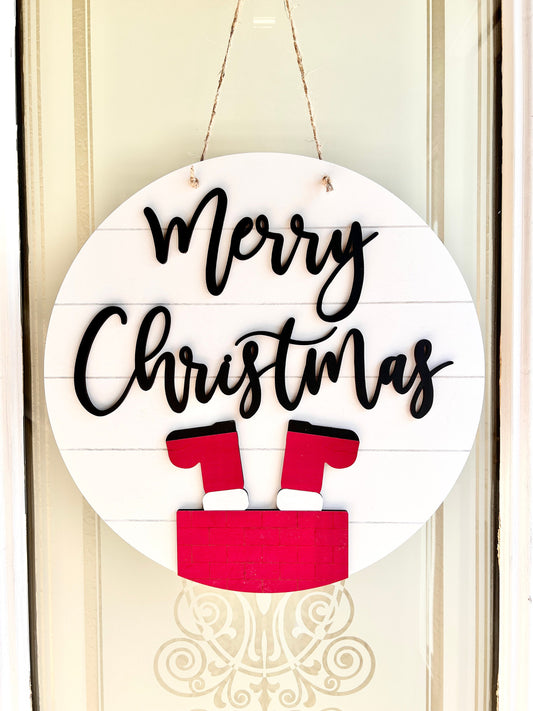 Merry Christmas sign, Christmas decorations, 3D holiday decor, shiplap wood signs, living room wooden sign wall hanging, santa mantel decor