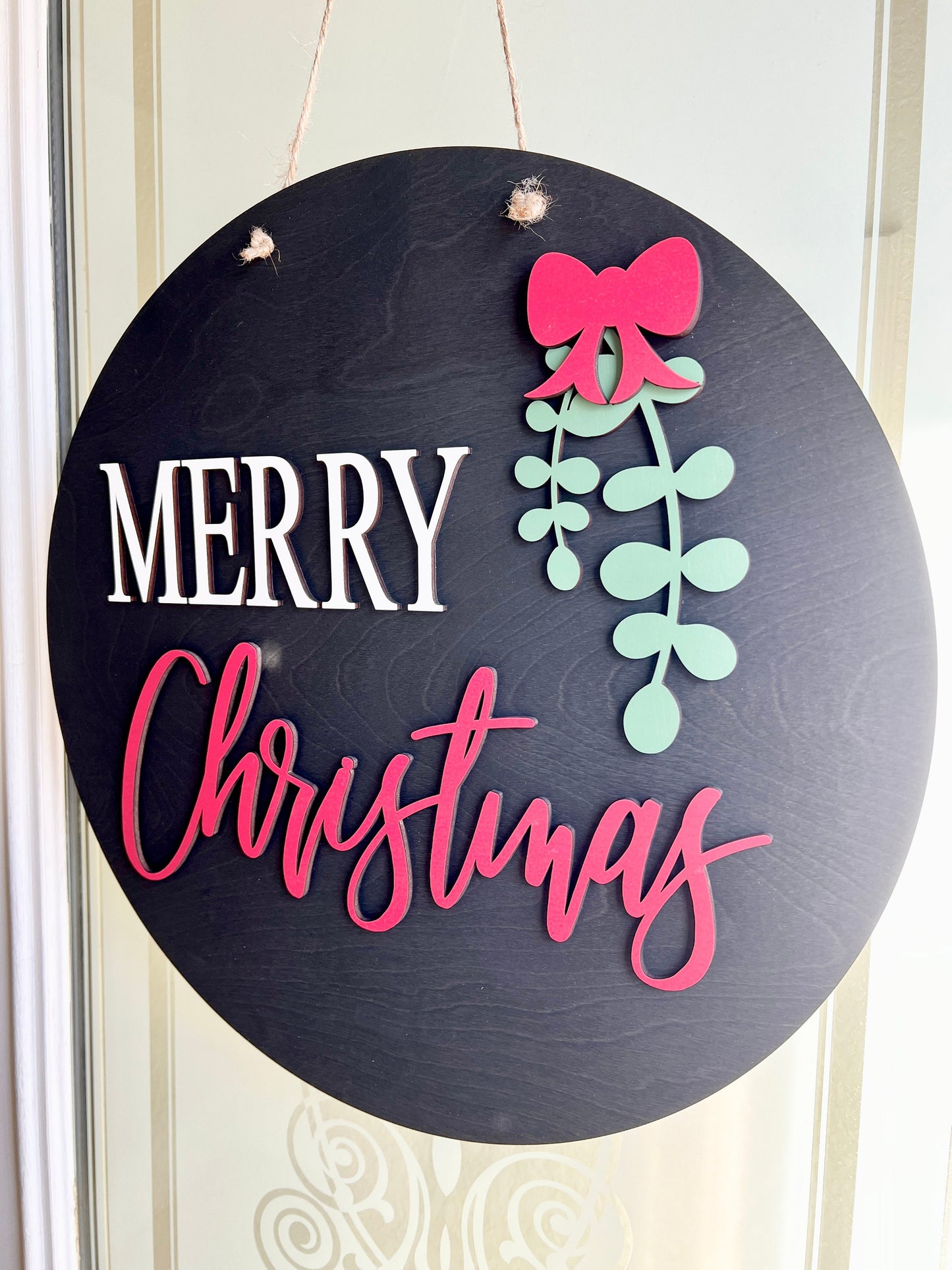 Merry Christmas sign, Christmas decorations, 3D holiday decor, wood signs, living room wooden sign wall hanging, black mantel decor