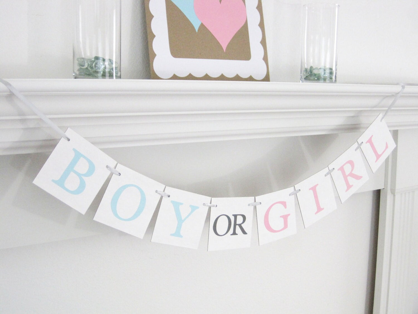 boy or girl banner - baby shower decorations