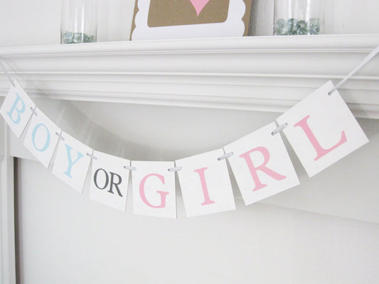 boy or girl banner - baby shower decorations