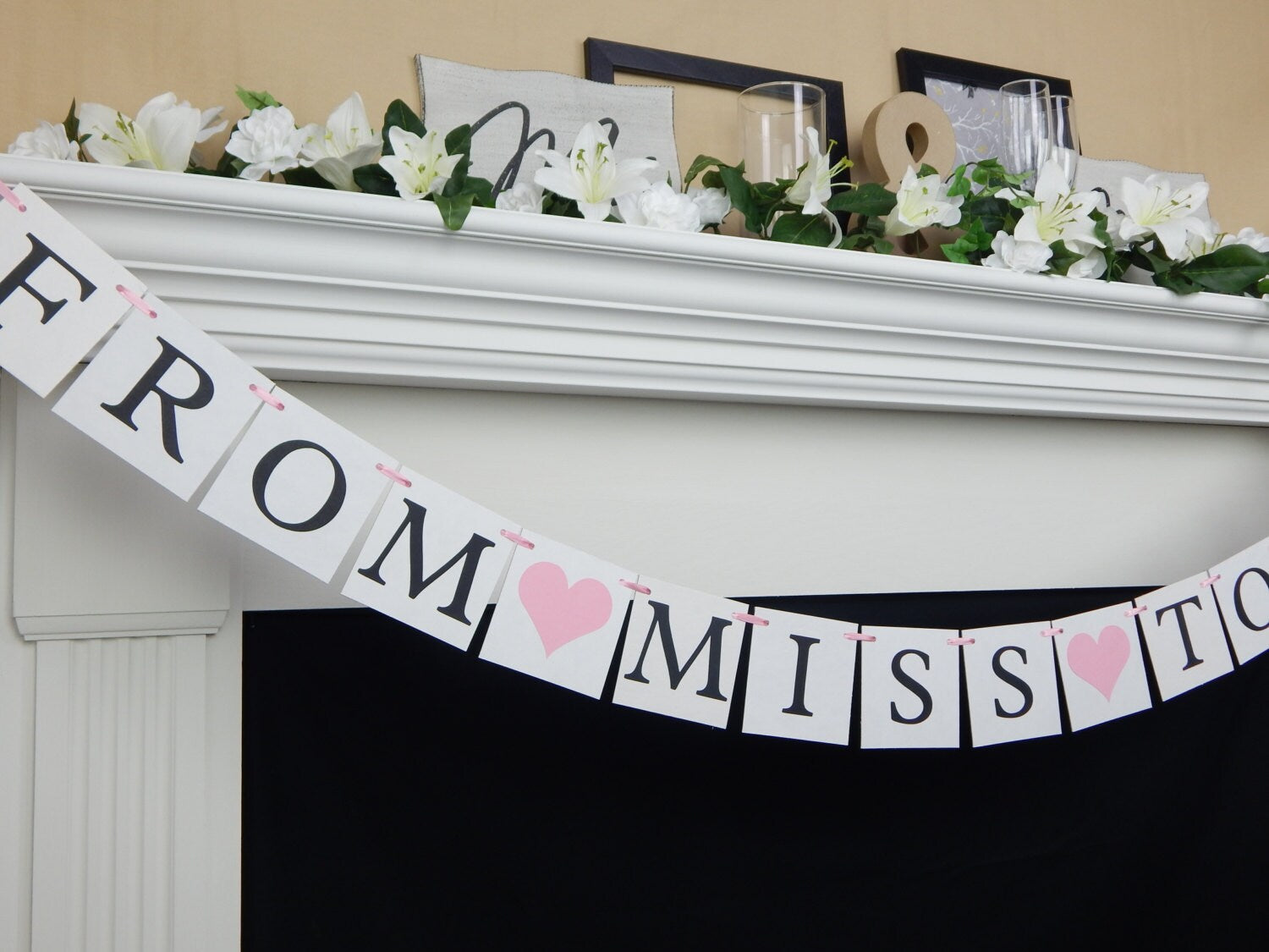 From Miss To Mrs Banner - Bridal Shower Decor - Wedding 