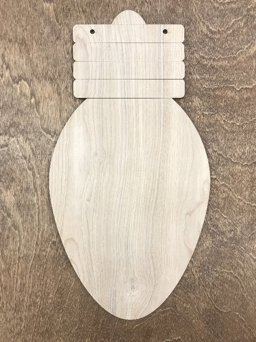 c9 light bulb wood blanks for sign making