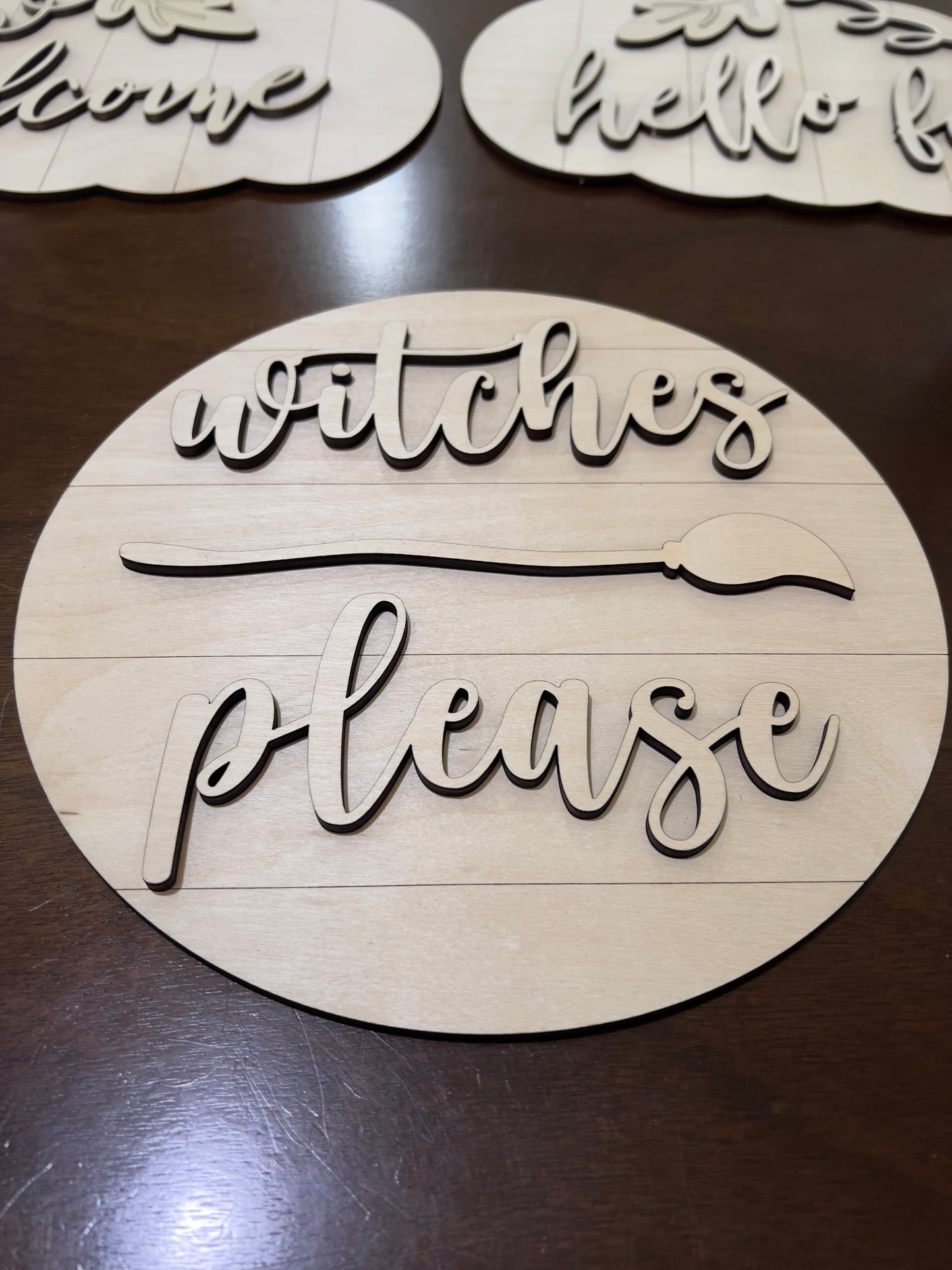 witches please sign paint kit - broomstick halloween paint party kits - DIY fall holiday decorations - Celebrating Together