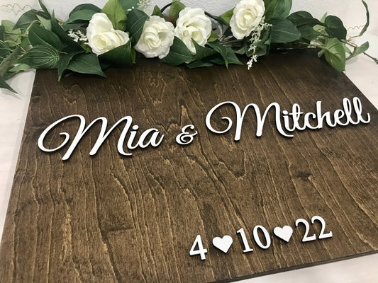 personalized wedding welcome sign