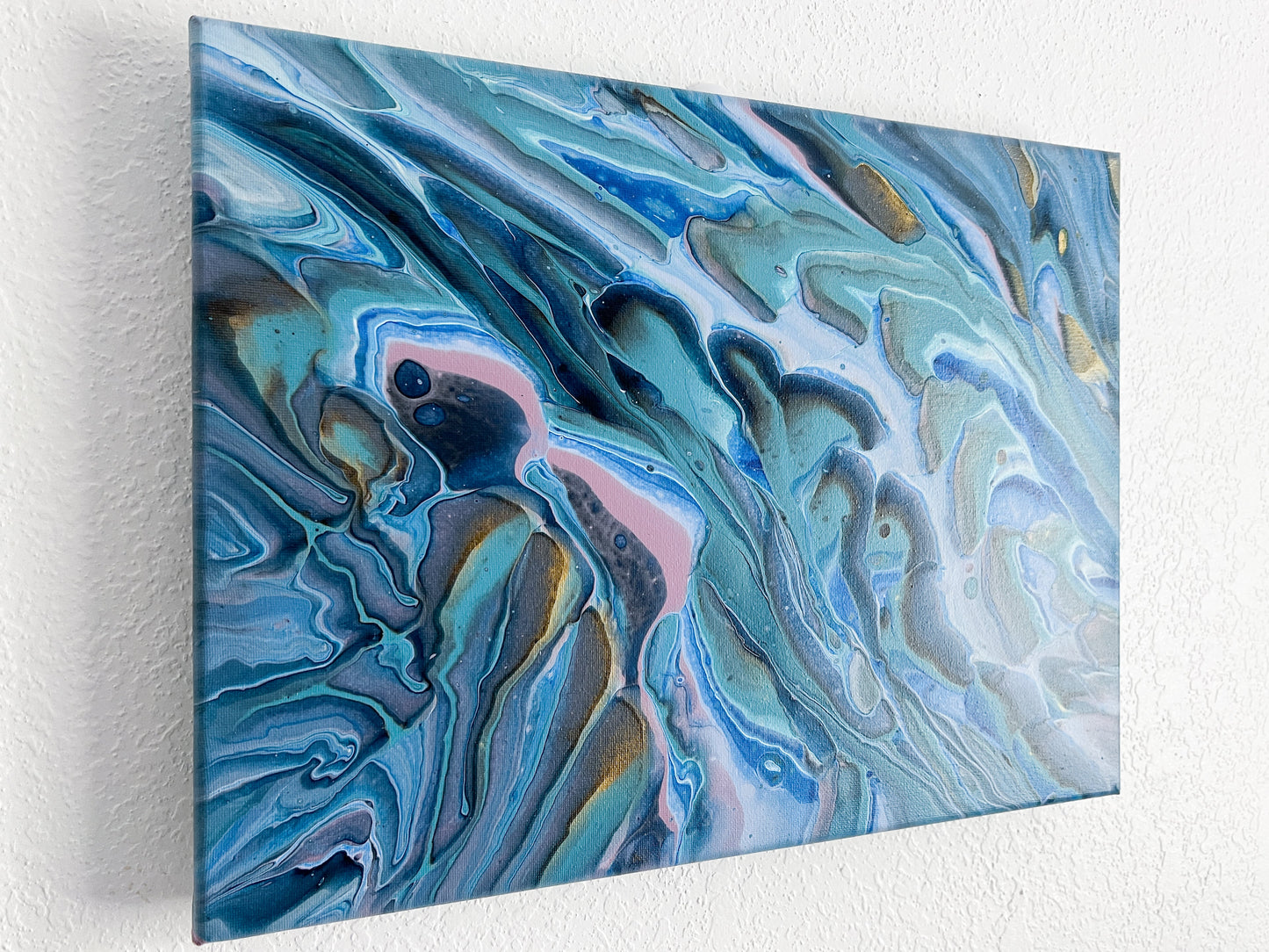 flip cup acrylic pour painting - Melissa Talbott