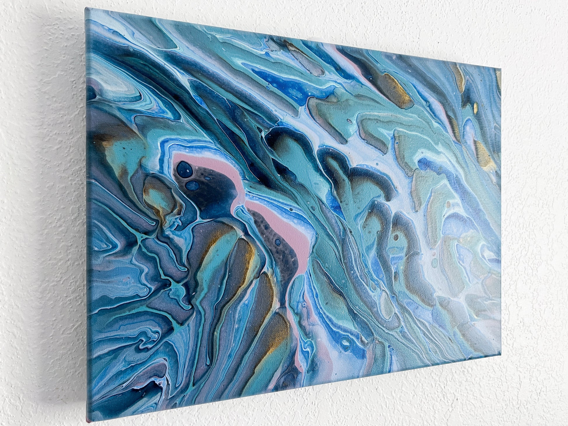 flip cup acrylic pour painting - Melissa Talbott