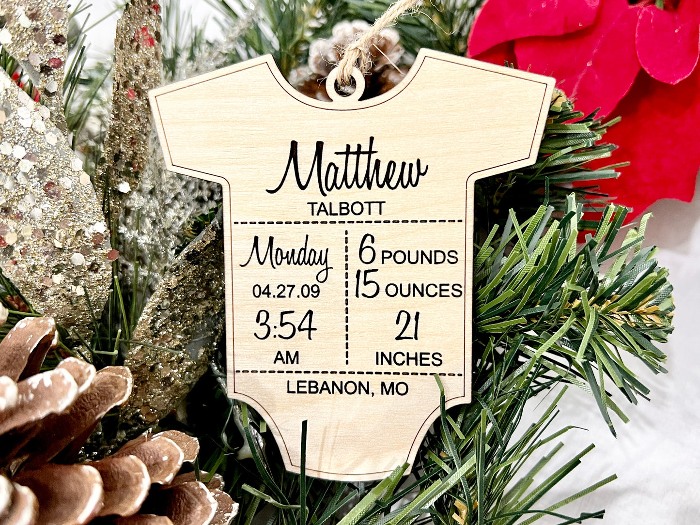 baby shower ornament keepsake