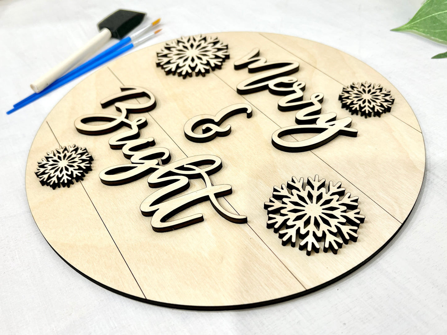 Merry & Bright Sign Paint Kit - Snowflakes