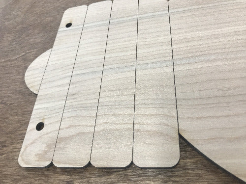 Christmas lights wood blank - faux light bulb threads