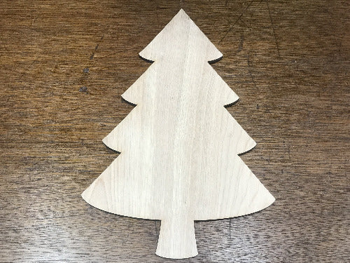 16" wood blank christmas tree - Christmas sign making supplies