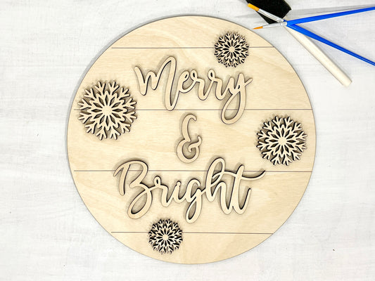 Merry & Bright Sign Paint Kit - Snowflakes