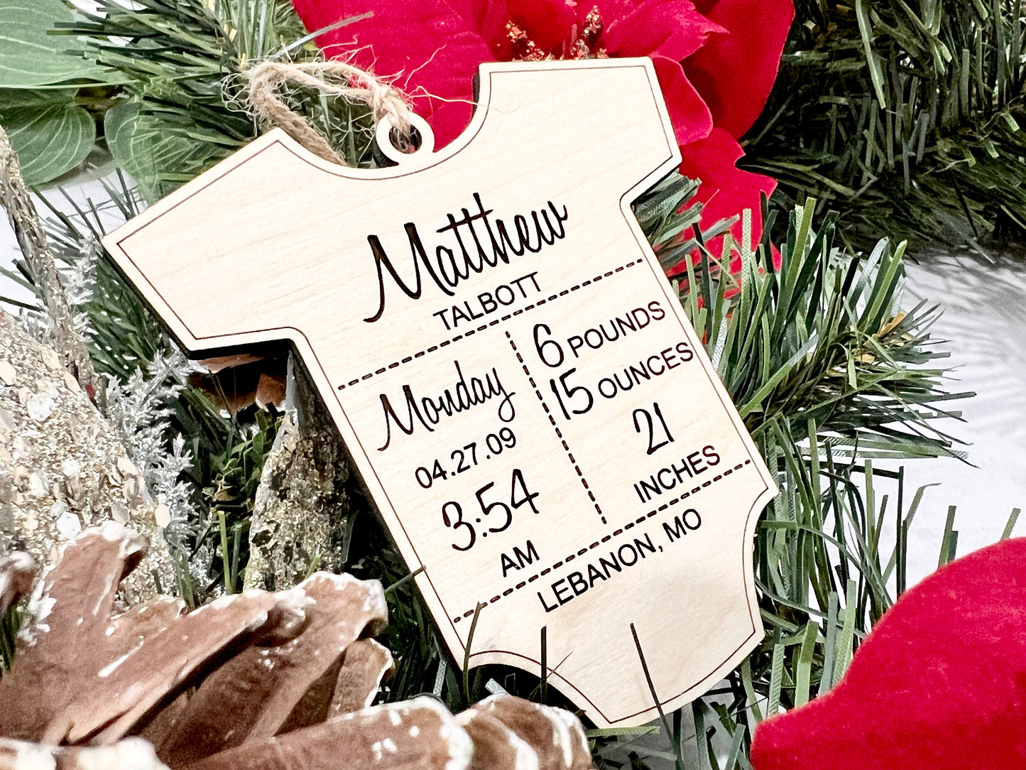 personalized baby ornament