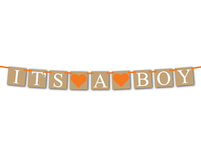 Printable Rustic It's A Boy Banner