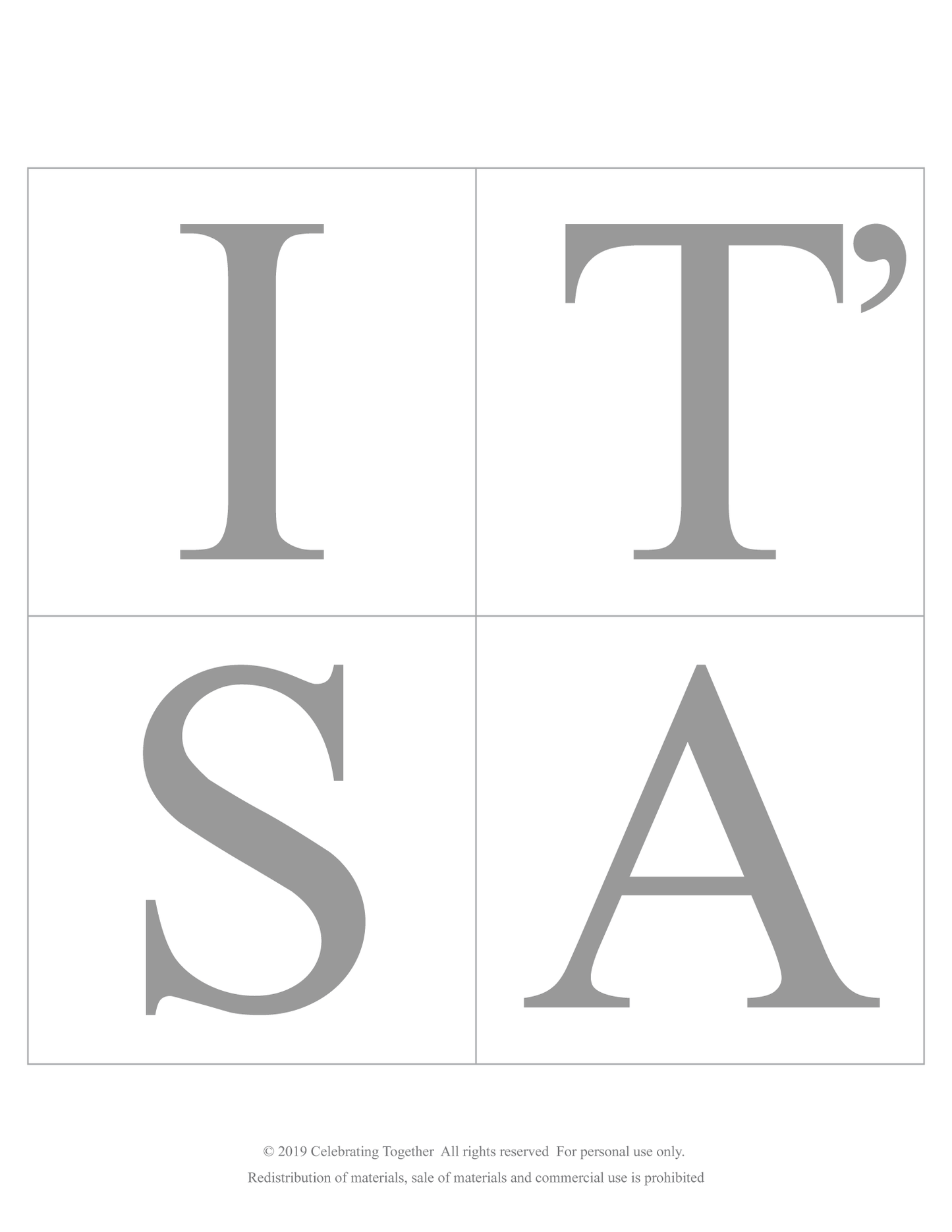 gray lettering for it's a girl banner printable - Celebrating Together