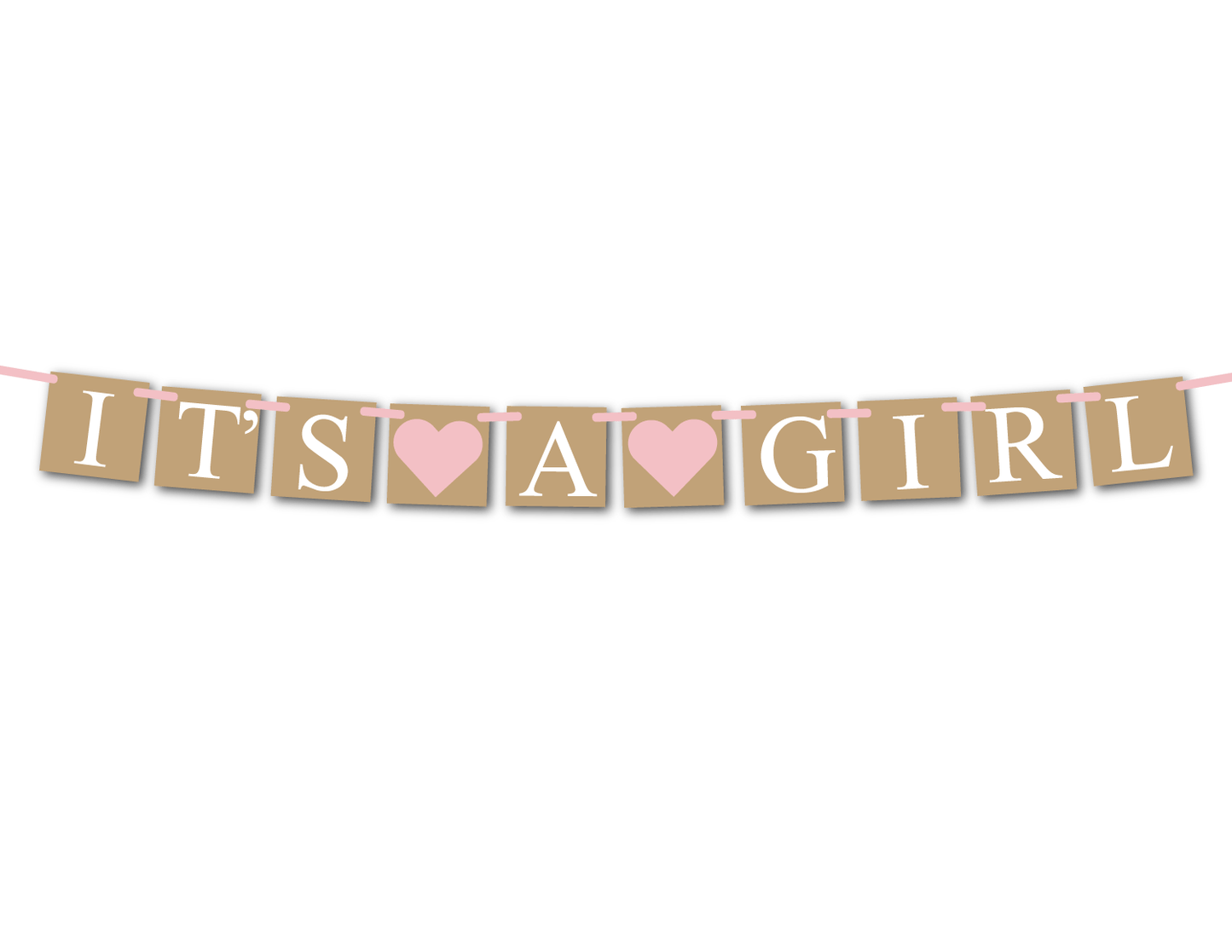 DIY rustic it's a girl banner - Celebrating Together
