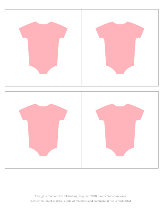 printable onesies for DIY it's a girl banner - Celebrating Together