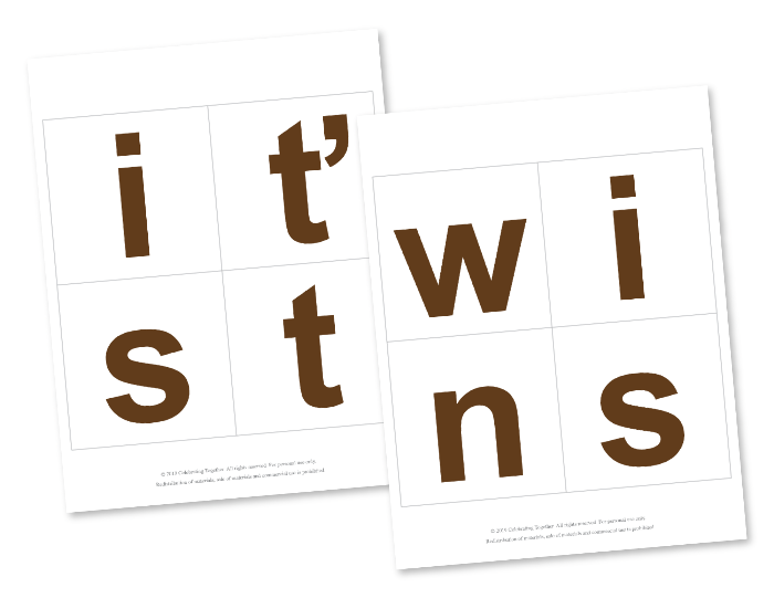 Printable safari it's twins banner - Celebrating Together