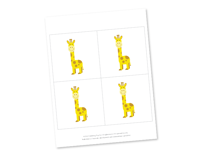 printable zoo animals for DIY baby shower banner - Celebrating Together