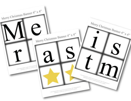 DIY christmas banner - Merry Christmas sign - Celebrating Together