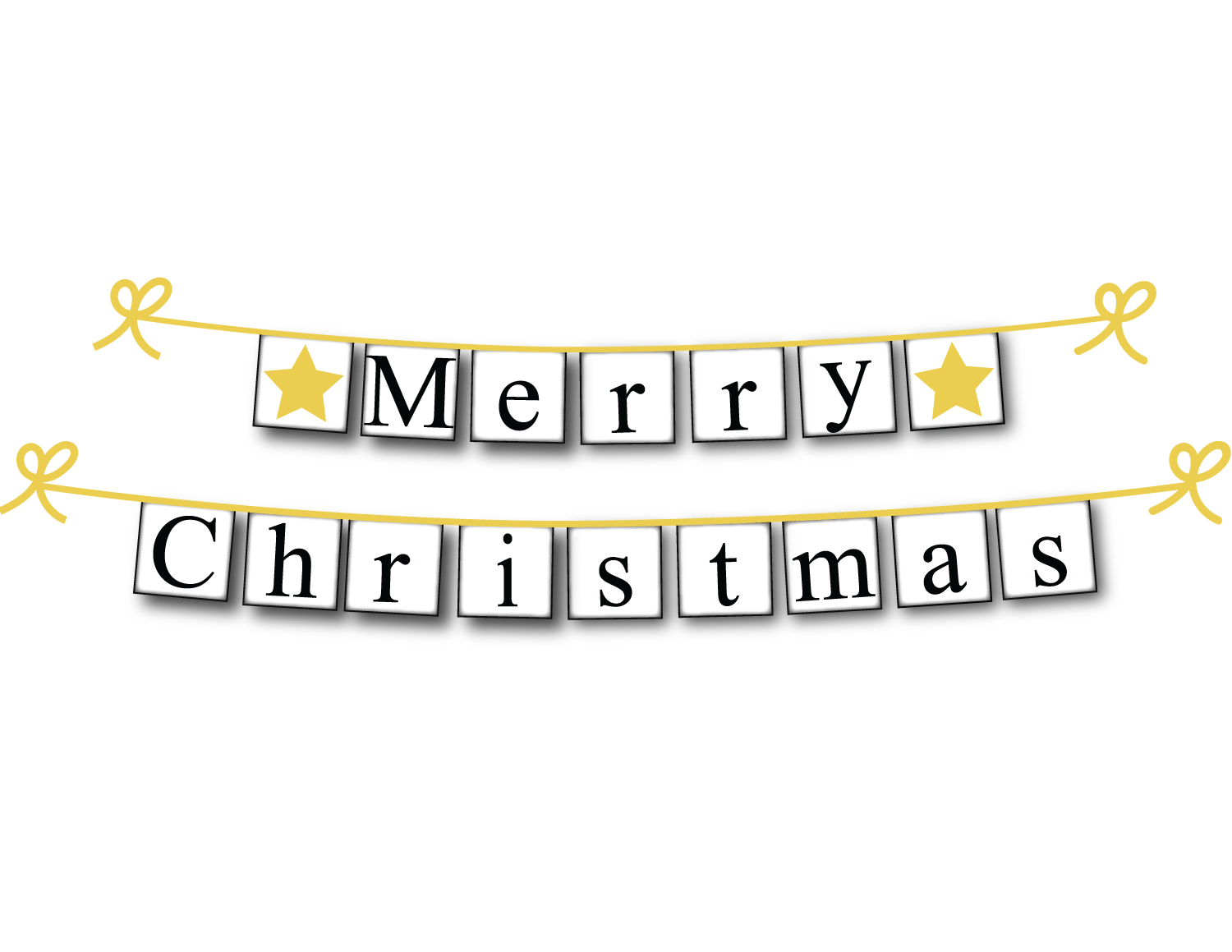 DIY Merry Christmas banner - Celebrating Together