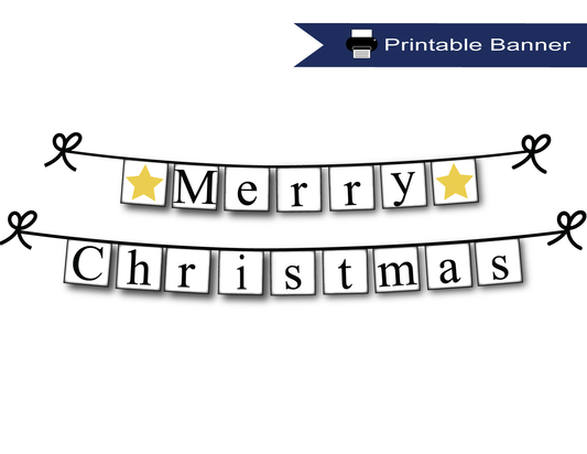 Printable merry christmas banner - Celebrating Together
