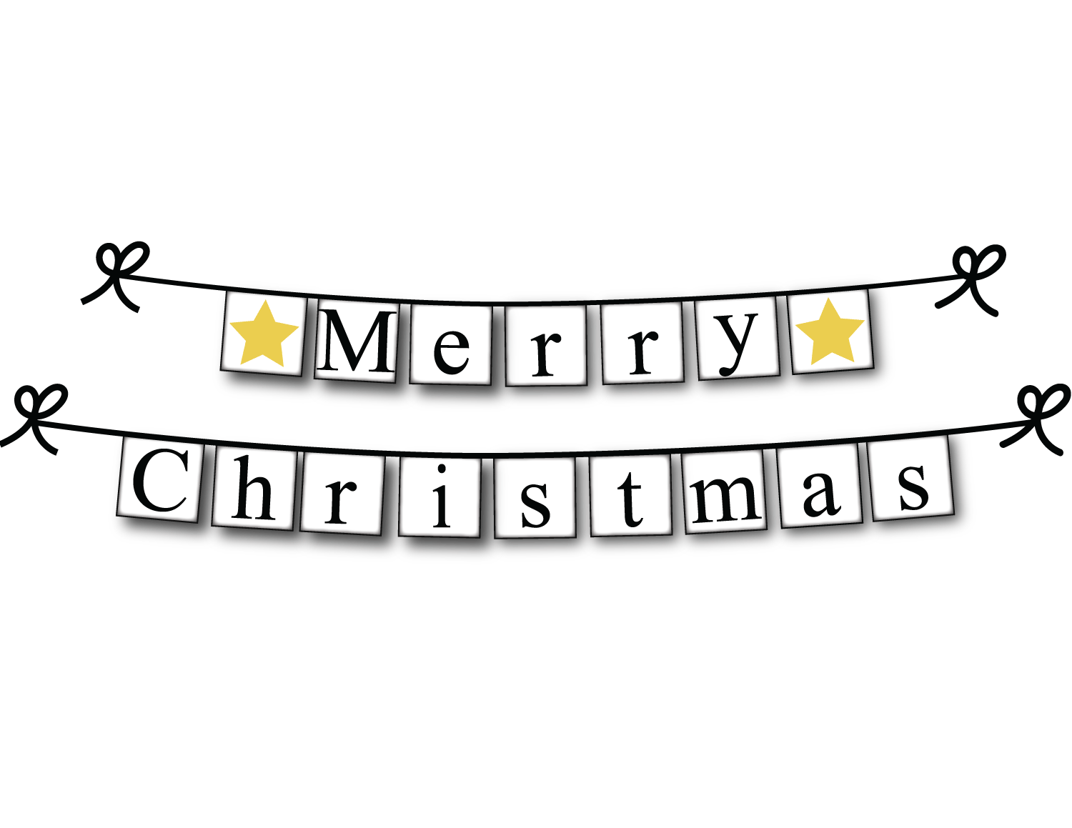 DIY Merry Christmas banner - Celebrating Together