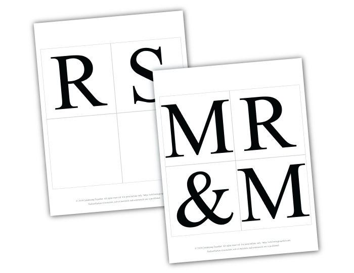 diy mr and mrs banner template - Celebrating Together