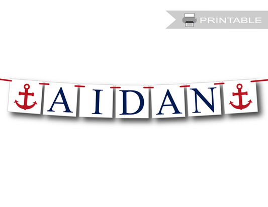 printable personalized name banner for baby shower - Celebrating Together