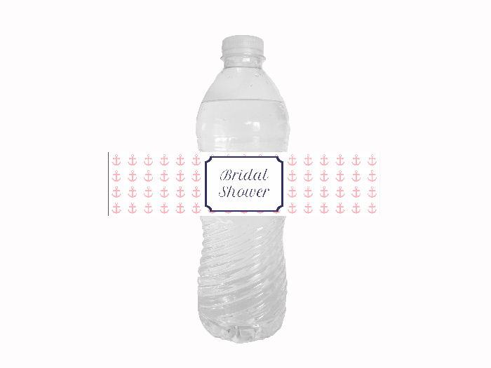 DIY pink anchor drink bottle wraps - Celebrating Together