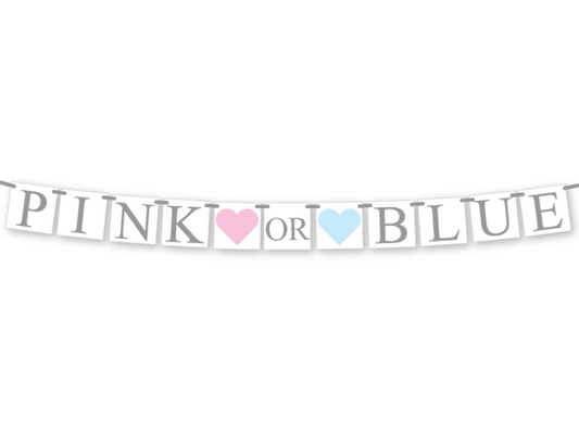 Printable Pink Or Blue Banner - Celebrating Together