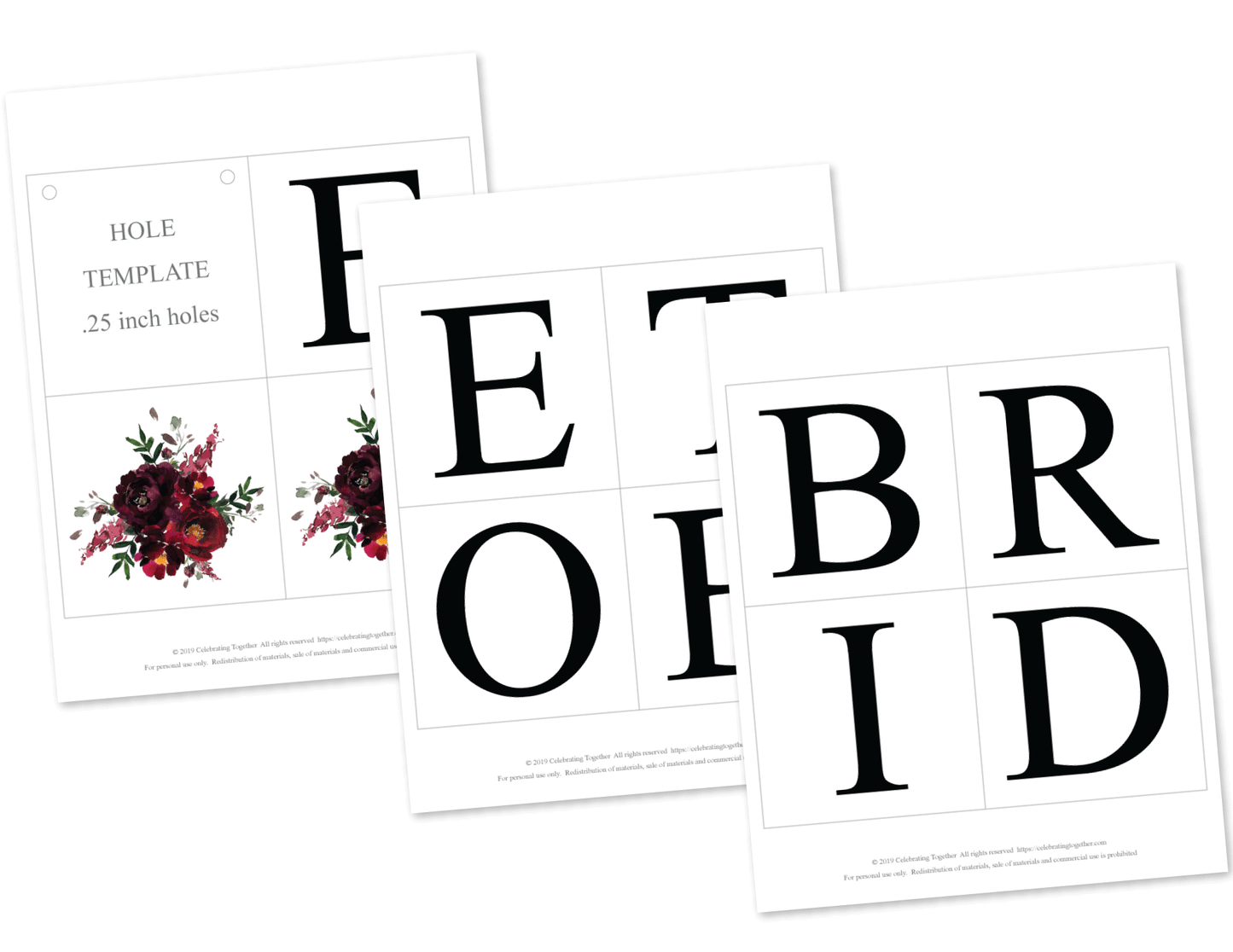 printable bride to be banner - Celebrating Together