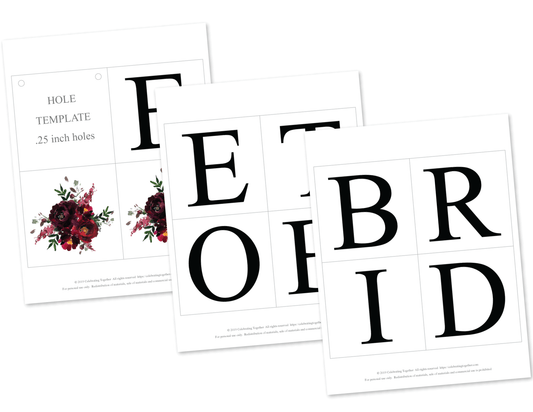 printable bride to be banner - Celebrating Together