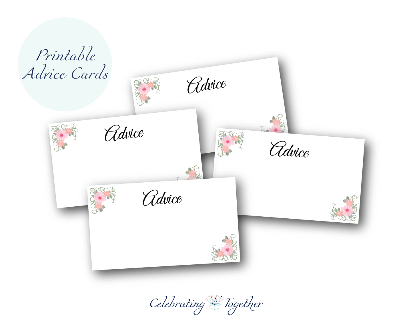 Printable Advice For The Bride and Groom Sign and Advice Cards