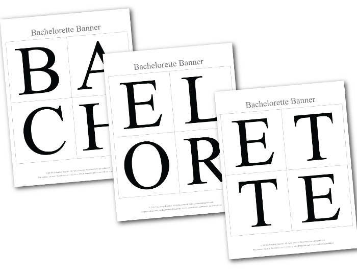 printable bachelorette banner - Celebrating Together