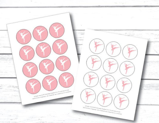 DIY printable ballerina cupcake toppers - Celebrating Together