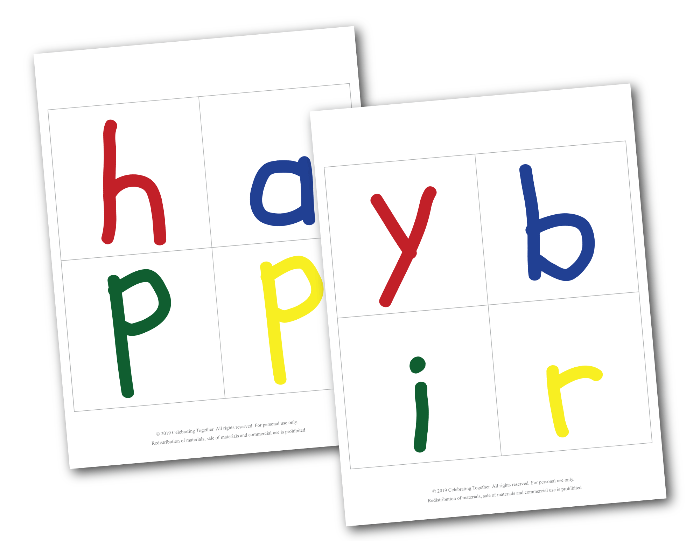 printable crayon lettering for diy happy birthday banner - Celebrating Together
