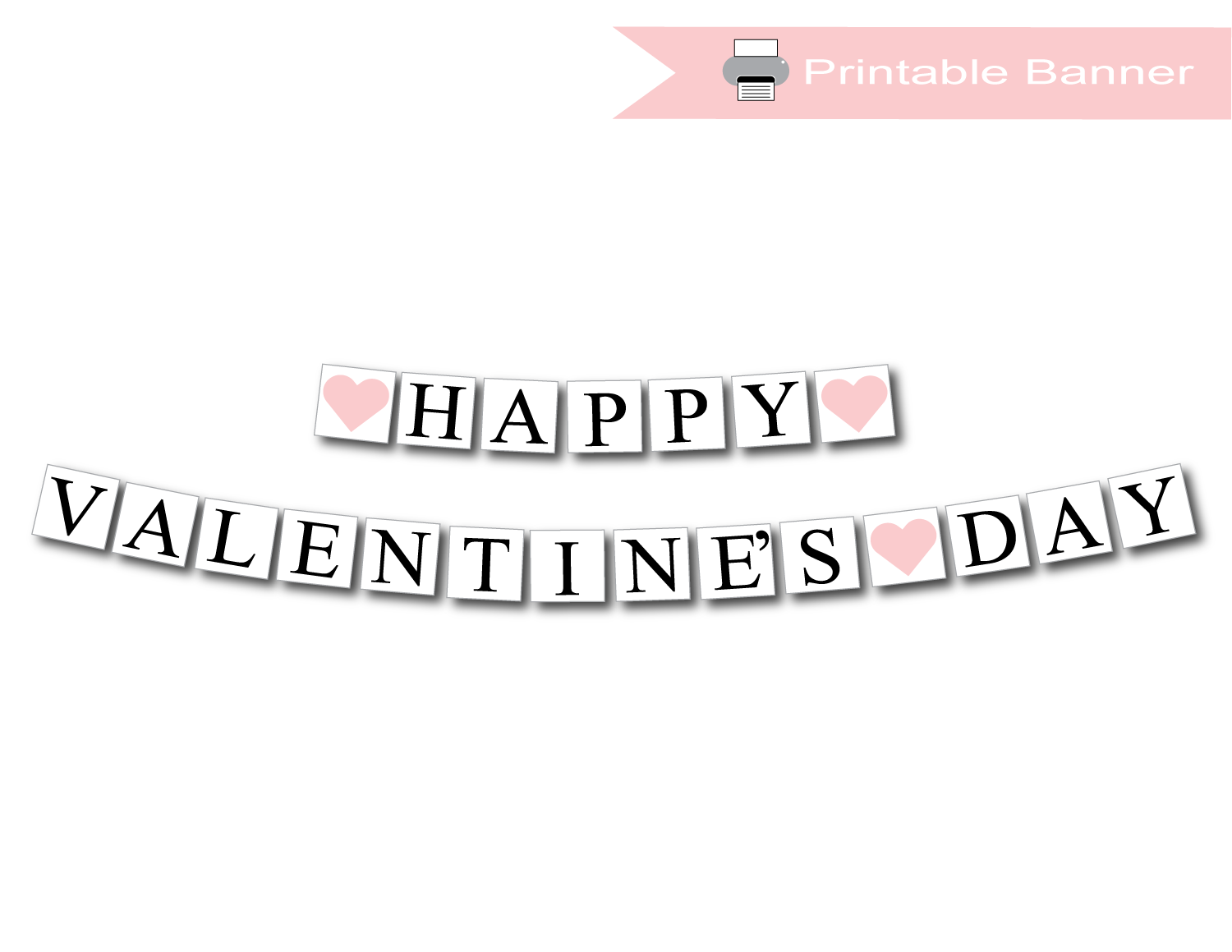 diy-happy-valentine-s-day-banner-printable-holiday-decorations-celebrating-together for Valentine S Day Banner Free Printable DIY Happy Valentine's Day Banner - Printable Holiday Decorations – Celebrating Together for Valentine S Day Banner Free Printable
