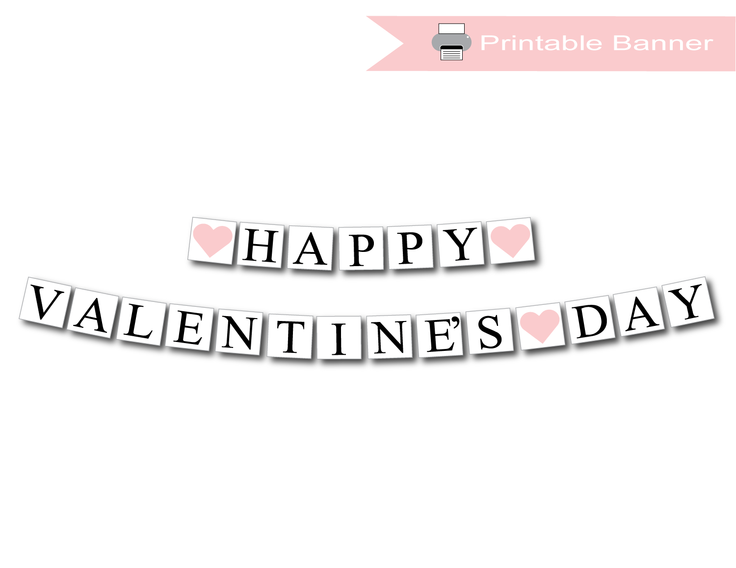 printable happy valentines day banner
