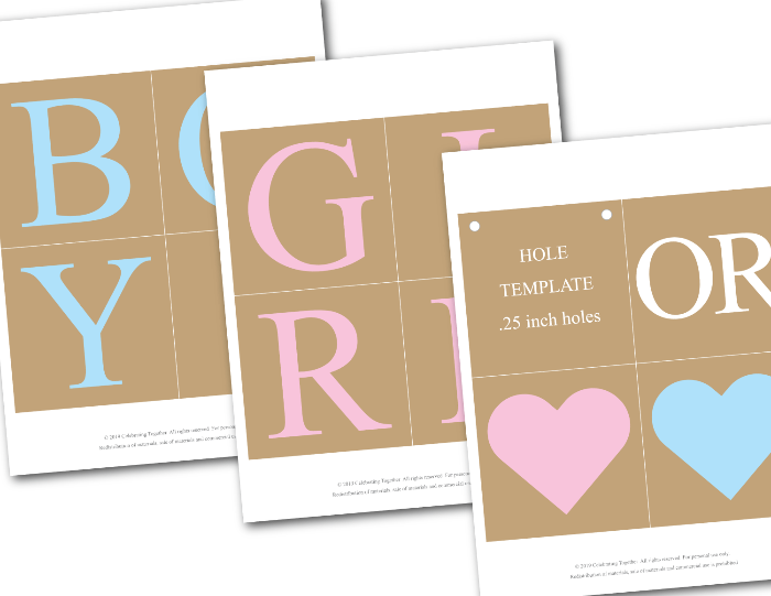 rustic boy or girl banner printable - Celebrating Together