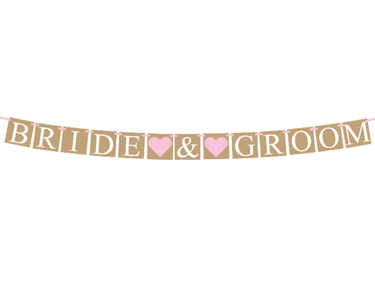 printable rustic bride and groom sign - diy bridal shower banner - wedding banner - Celebrating Together