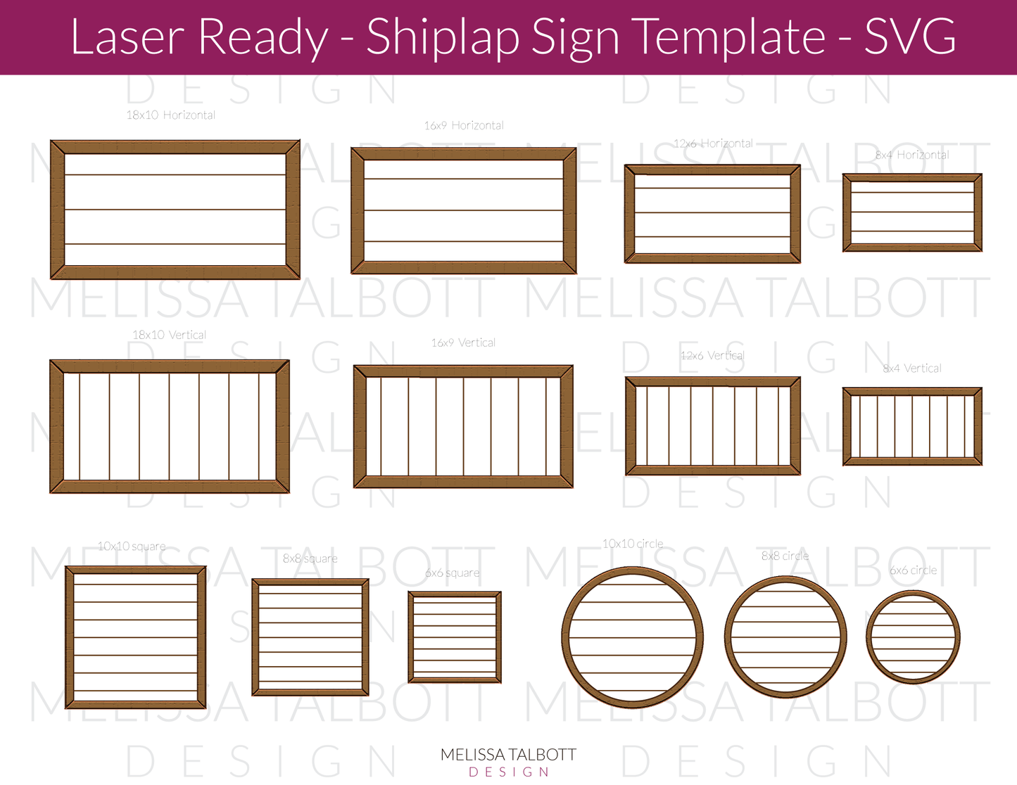 glowforge design files for layered shiplap sign making - Melissa Talbott