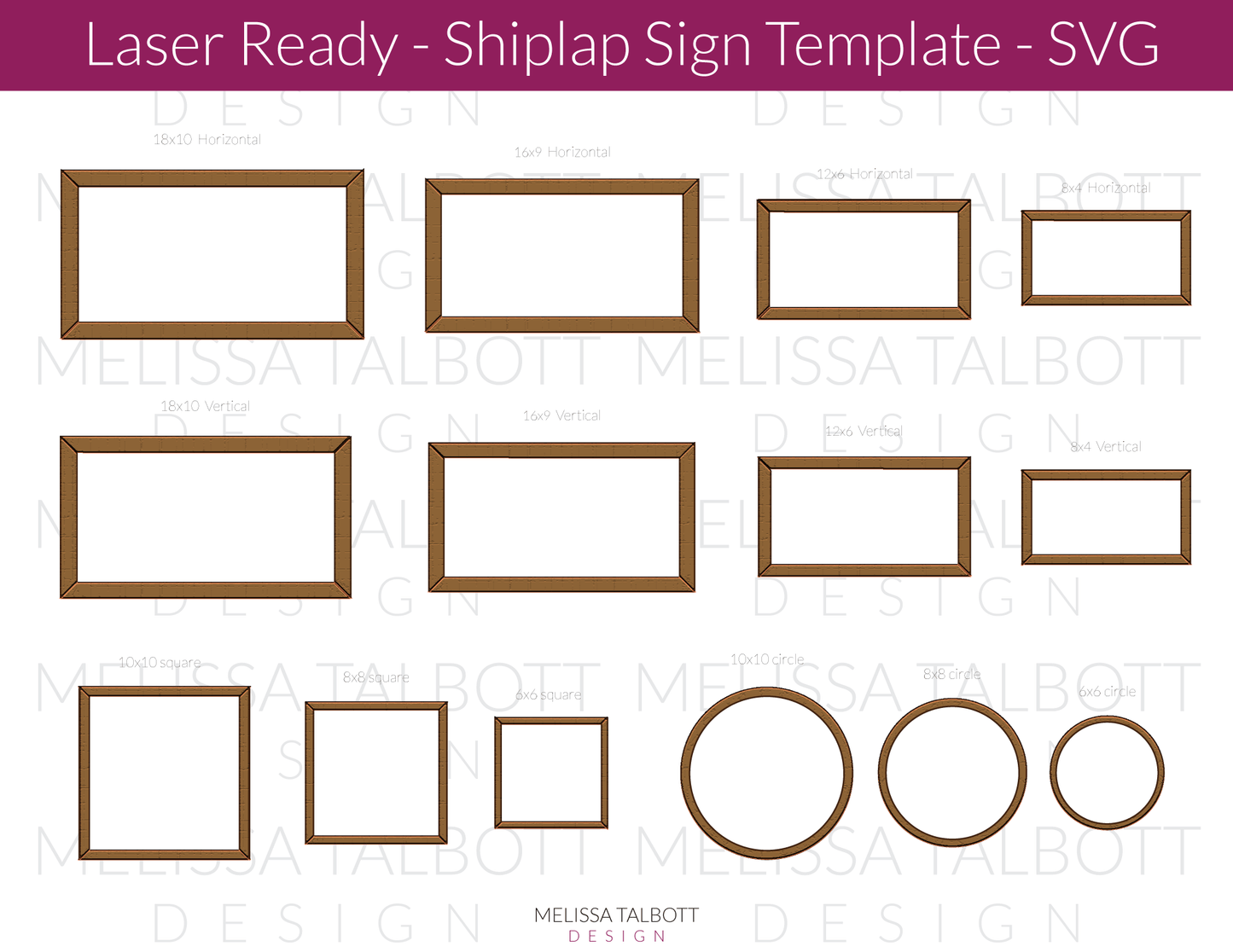 shiplap sign template for glowforge laser - Melissa Talbott