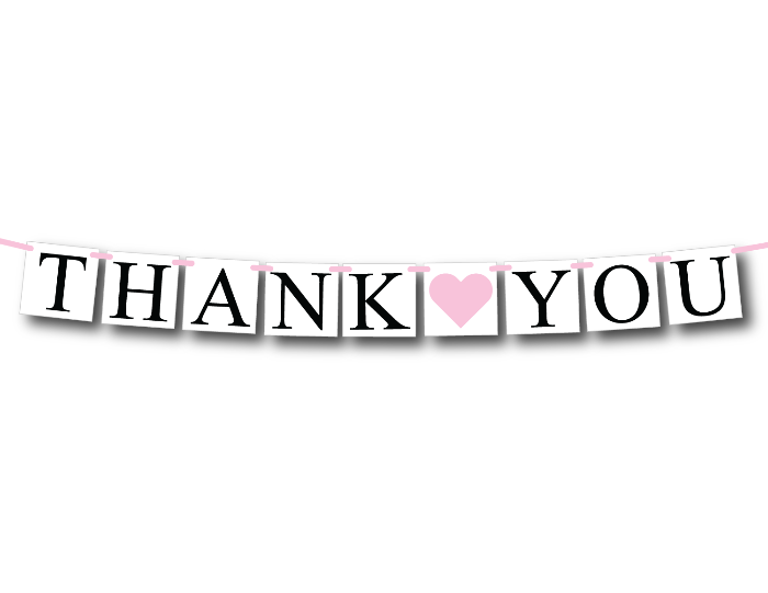 printable thank you banner - Celebrating Together