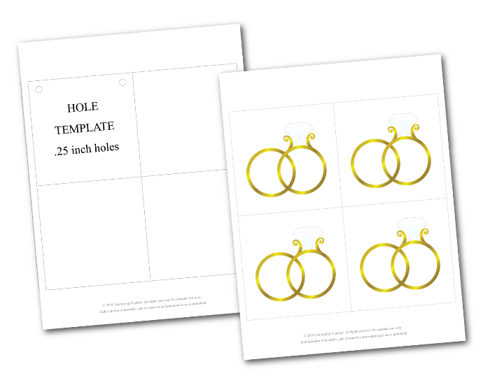 printable gold wedding rings for diy wedding banner - Celebrating Together