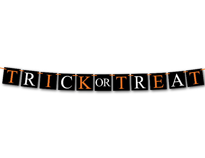 printable trick or treat banner - Celebrating Together